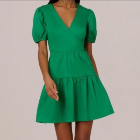 Adrianna Papell Dresses & Skirts - Adrianna Papell Classic Green Wrap Dress, NWOT, Size 6